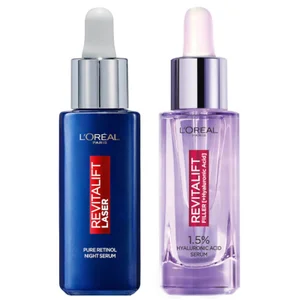 L'Oréal Paris Serum z kwasem hialuronowym i Revitalift Laser z Retinolem Serum- Zestaw - undefined undefined