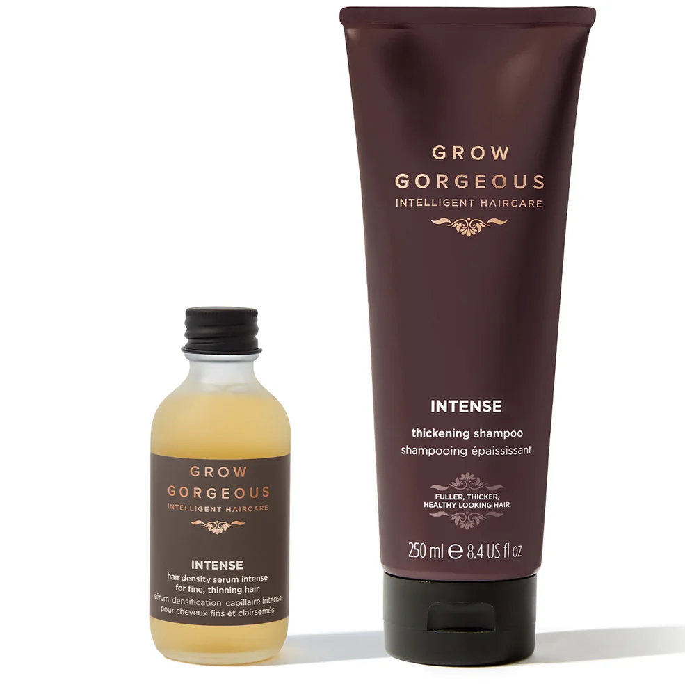 Grow Gorgeous Caffeine Queen Hair Density Serum Intense + Intense Thickening Shampoo Duo Zdjęcie 1