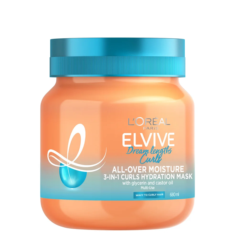 L'Oréal Paris Elvive Dream Lengths 3-in-1 Curls Hydration Mask maska nawadniająca do włosów kręconych 200 ml Zdjęcie 1