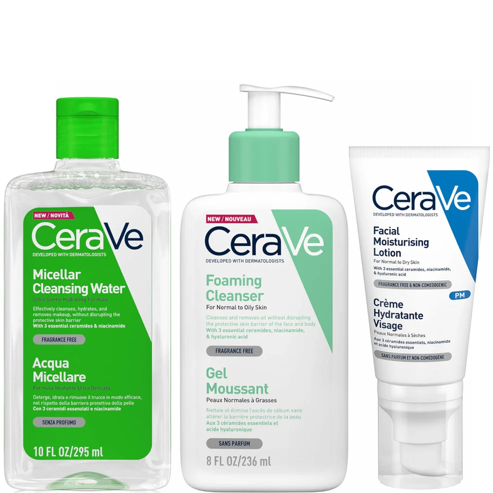 CeraVe Foaming 3 Step Double Cleanse and Moisturise Bundle Zdjęcie 1