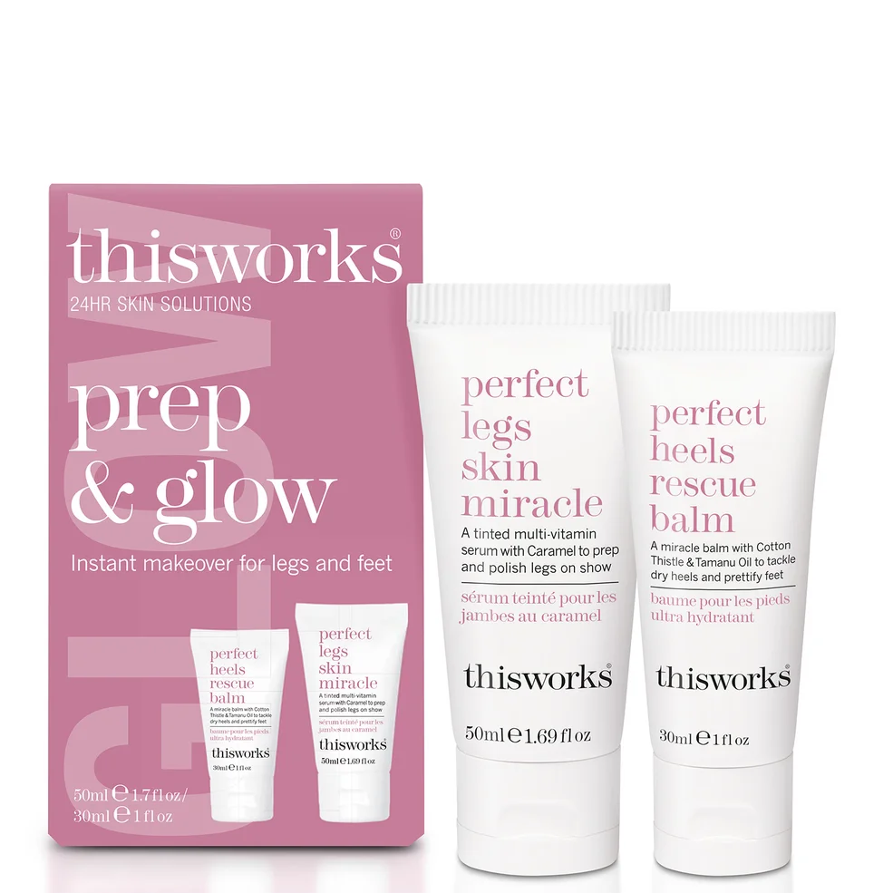 this works Prep and Glow Kit zestaw przygotowujący stopy do pedicure'u Zdjęcie 1
