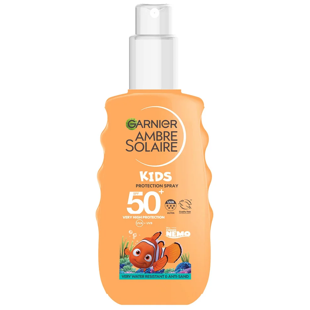 Garnier Ambre Solaire Kids' SPF50+ Water and Sand Resistant Sun Cream Spray przeciwsłoneczny krem w sprayu dla dzieci 150 ml Zdjęcie 1
