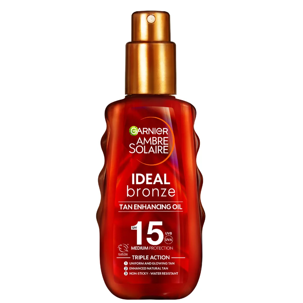 Garnier Ambre Solaire Ideal Bronze Protective Oil SPF15 Sun Cream Spray 150ml Zdjęcie 1