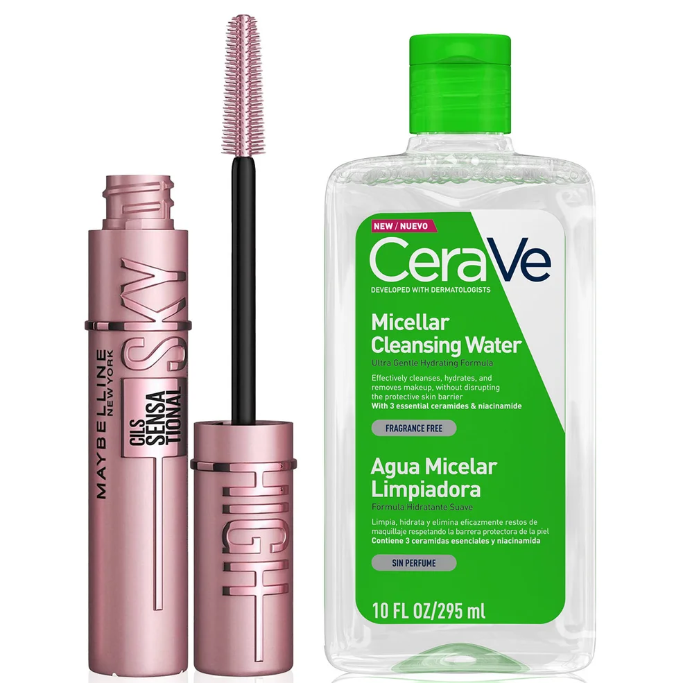 CeraVe Micellar Cleanser and Maybelline Sky High Mascara Duo for Normal Skin Zdjęcie 1