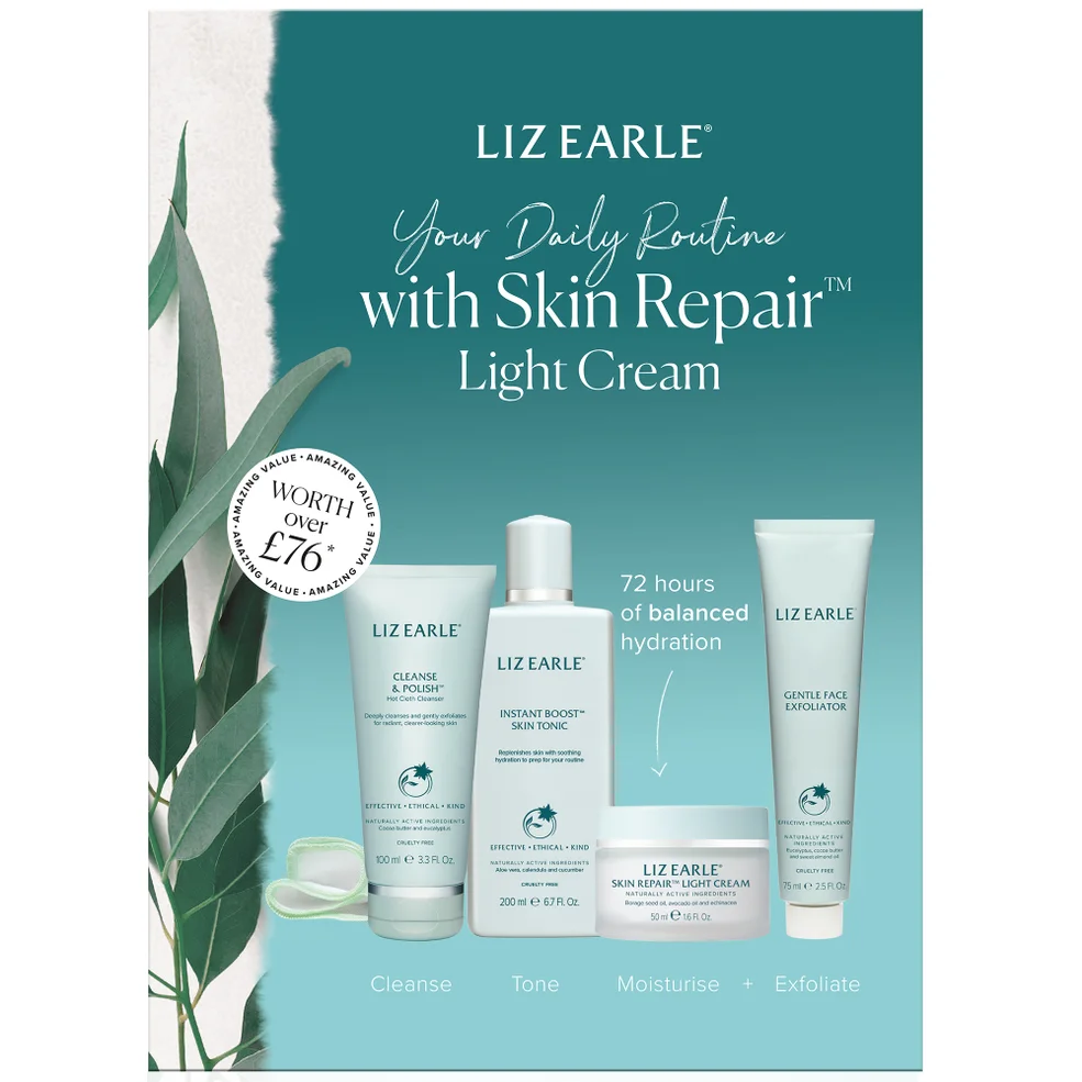 Liz Earle Your Daily Routine with Skin Repair Light Cream Kit Zdjęcie 1
