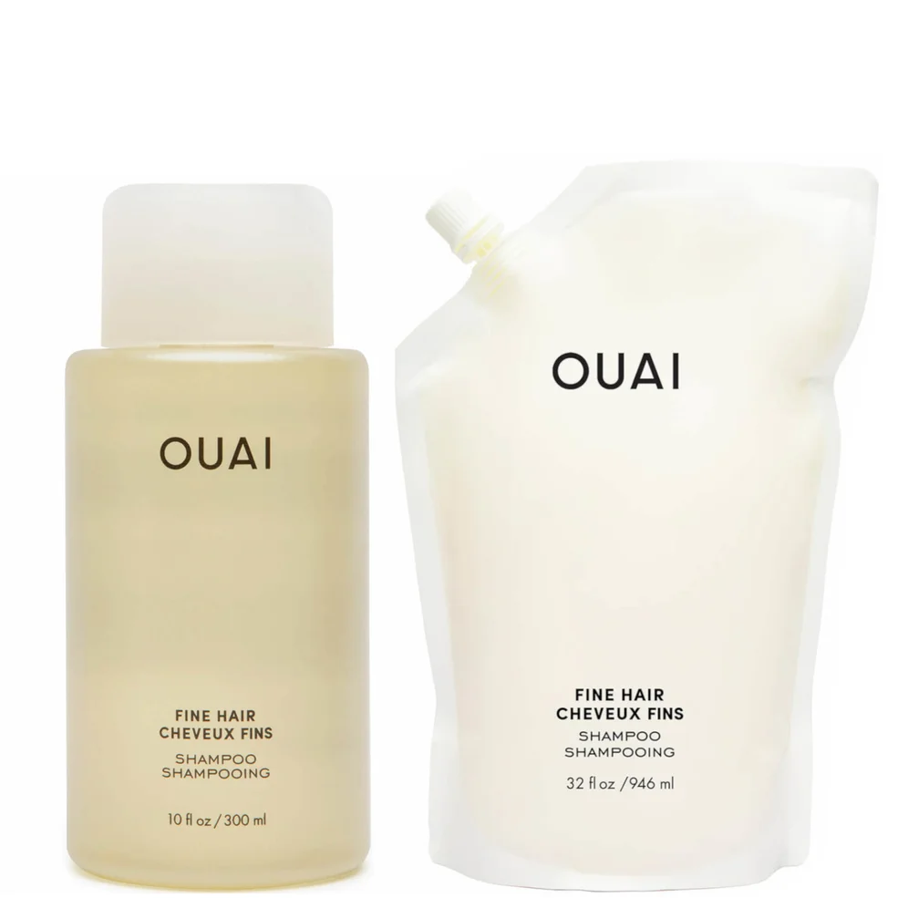 OUAI Fine Shampoo and Refill Bundle Zdjęcie 1