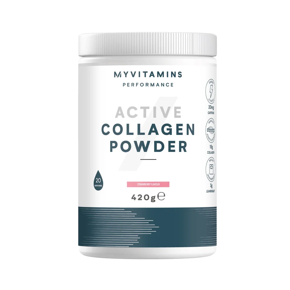 Myvitamins Active Collagen, Strawberry, 20 Servings Zdjęcie 1