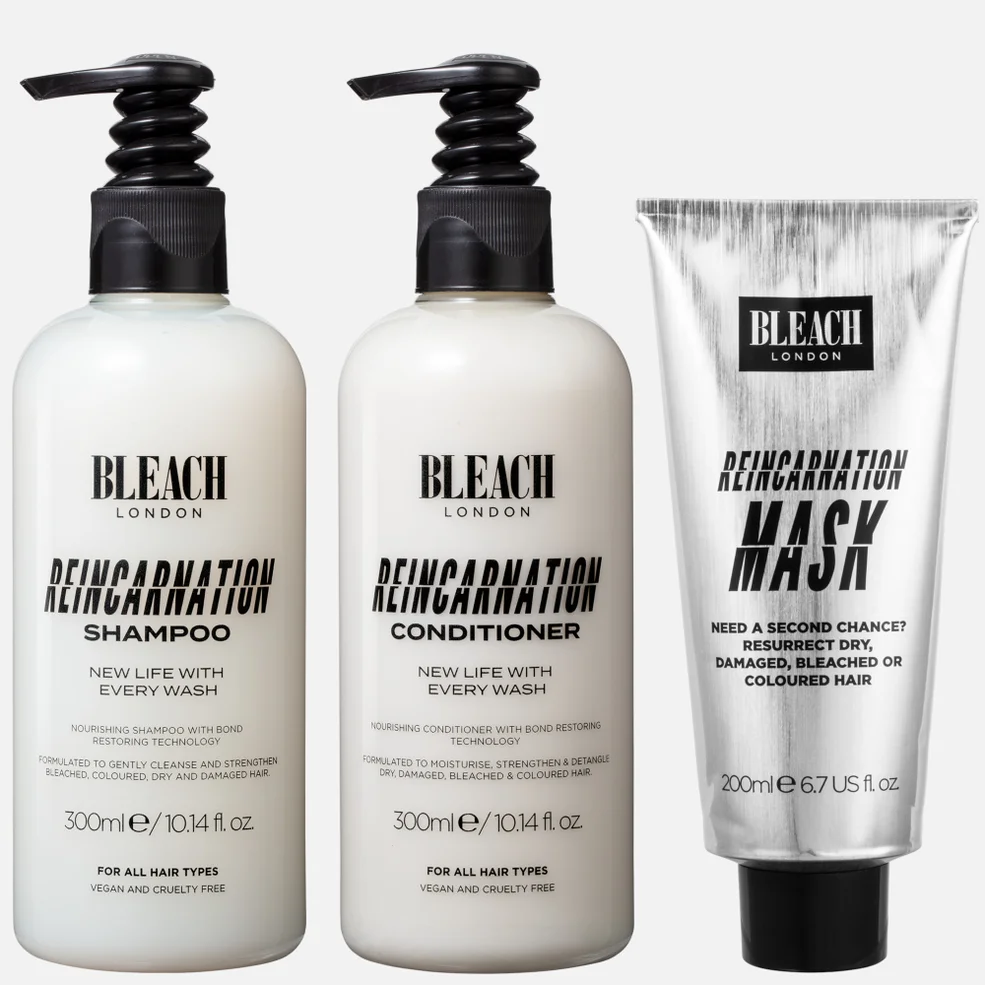 Bleach Reincarnation Shampoo and Conditioner 300ml Bundle with 200ml Reincarnation Mask szampon, odżywka i maska do włosów Zdjęcie 1