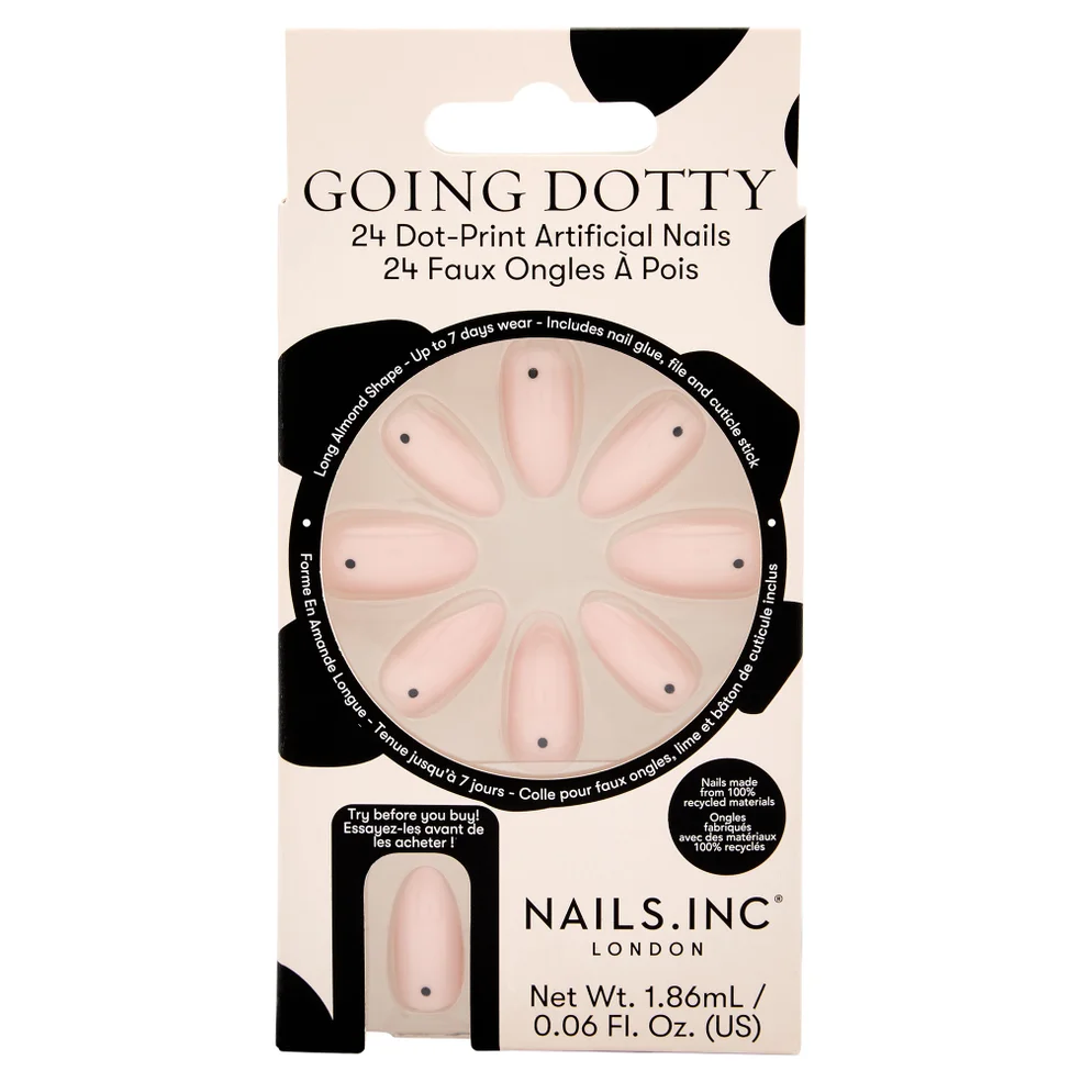 nails inc. Going Dotty Dot-Print Artificial Nails (Pack of 24) Zdjęcie 1