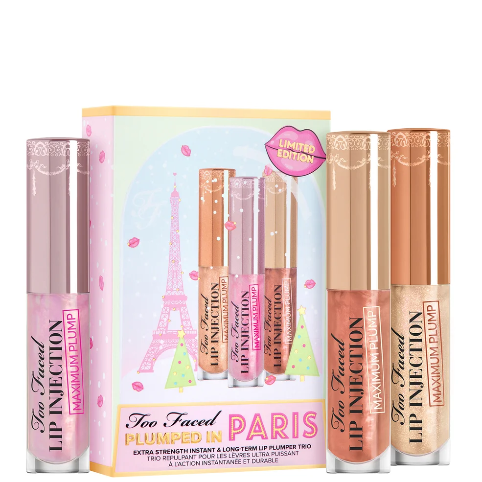 Too Faced Limited Edition Plumped in Paris Lip Injection Lip Plumper Trio Set Zdjęcie 1