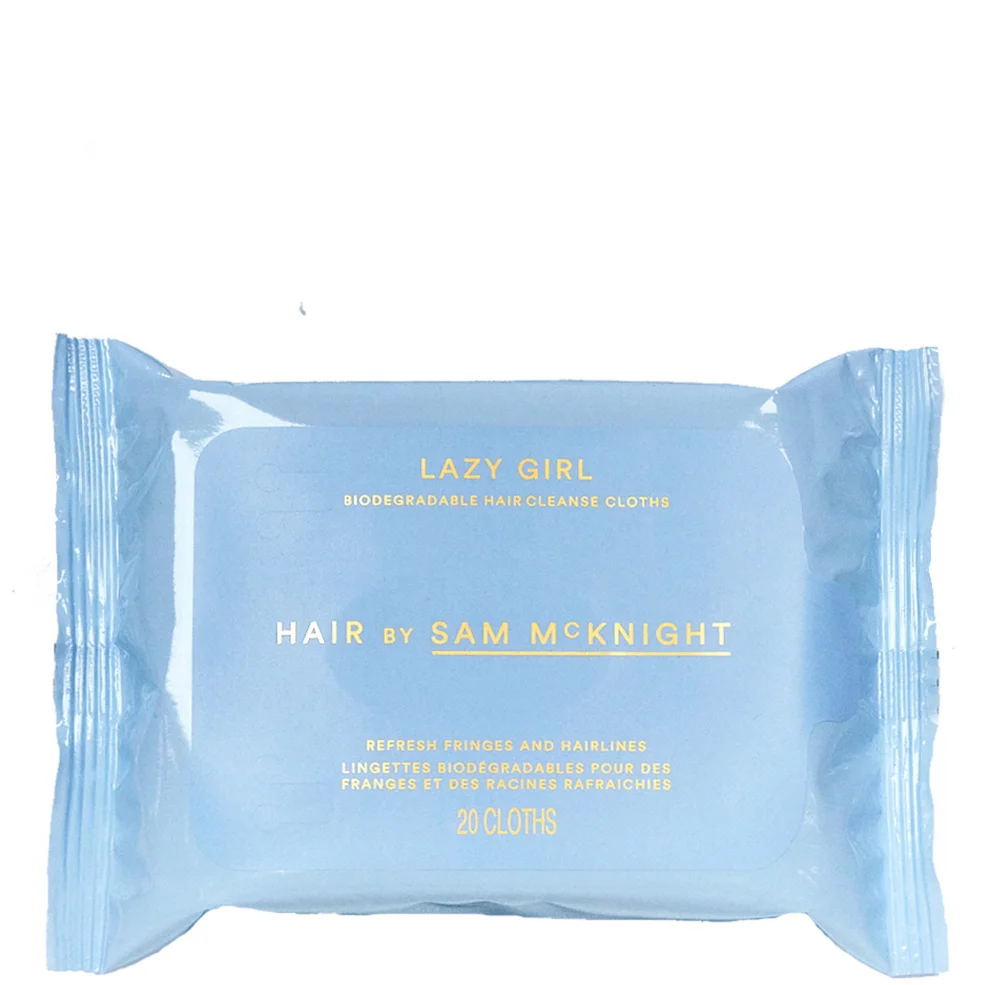Hair By Sam McKnight Lazy Girl Biodegradable Hair Cleanse Cloths (20 Wipes) Zdjęcie 1