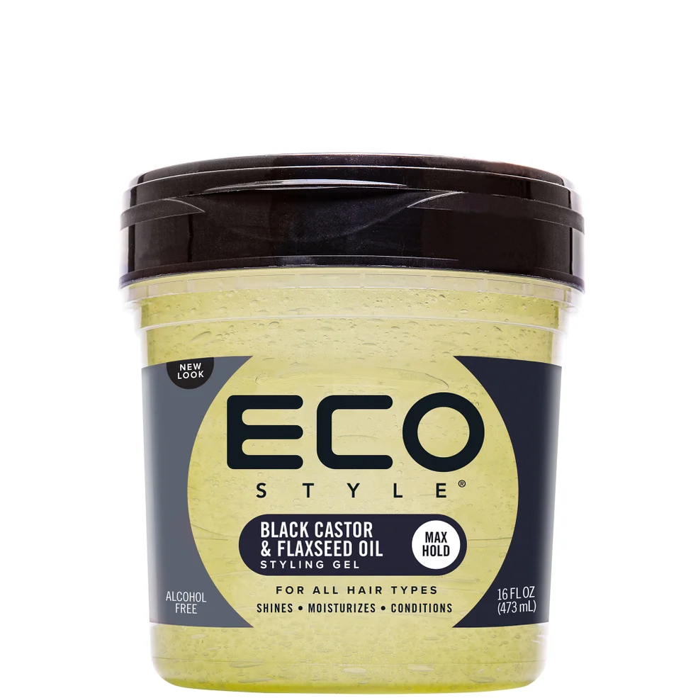 Eco Style Black Castor & Flaxseed Oil Styling Gel 473ml Zdjęcie 1