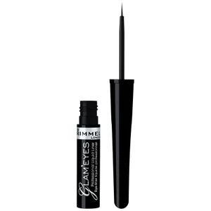 Rimmel London Glameyes Professional Liquid Eyeliner eyeliner w płynie – 01 – Black Glamour, 4 ml - undefined undefined