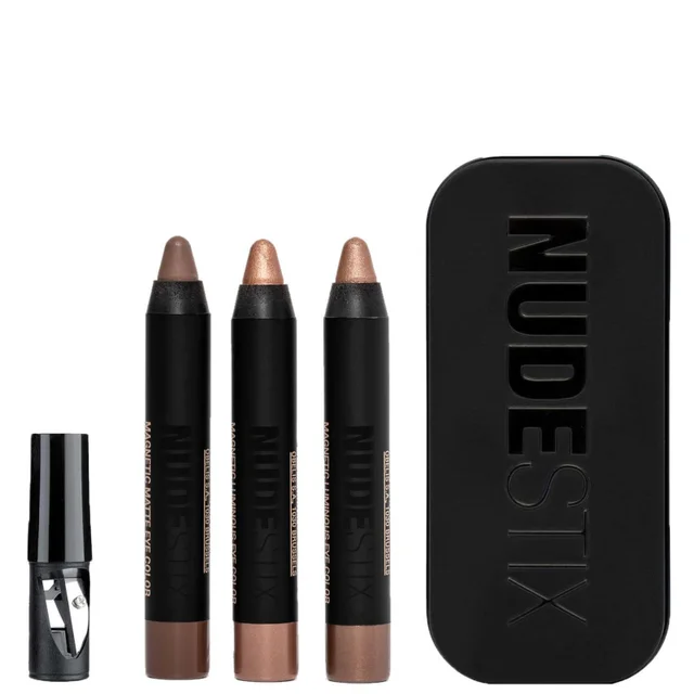 NUDESTIX Bright Nude Eyes Set 3PC Kit zestaw cieni do powiek