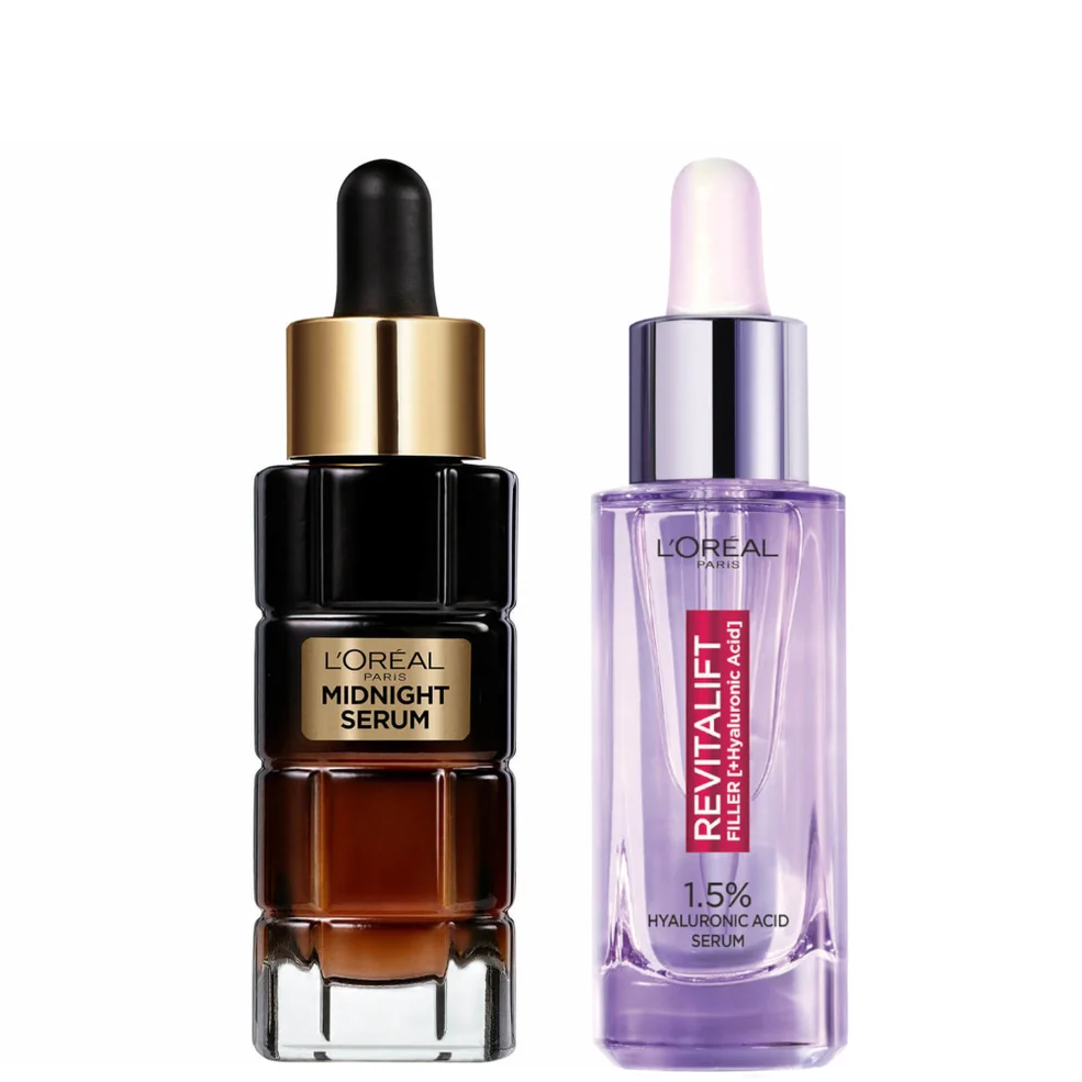 L'Oréal Paris Plump and Glow Serums Bundle with 1.5% Hyaluronic Acid, Vitamin E and Anti-Oxidants Zdjęcie 1