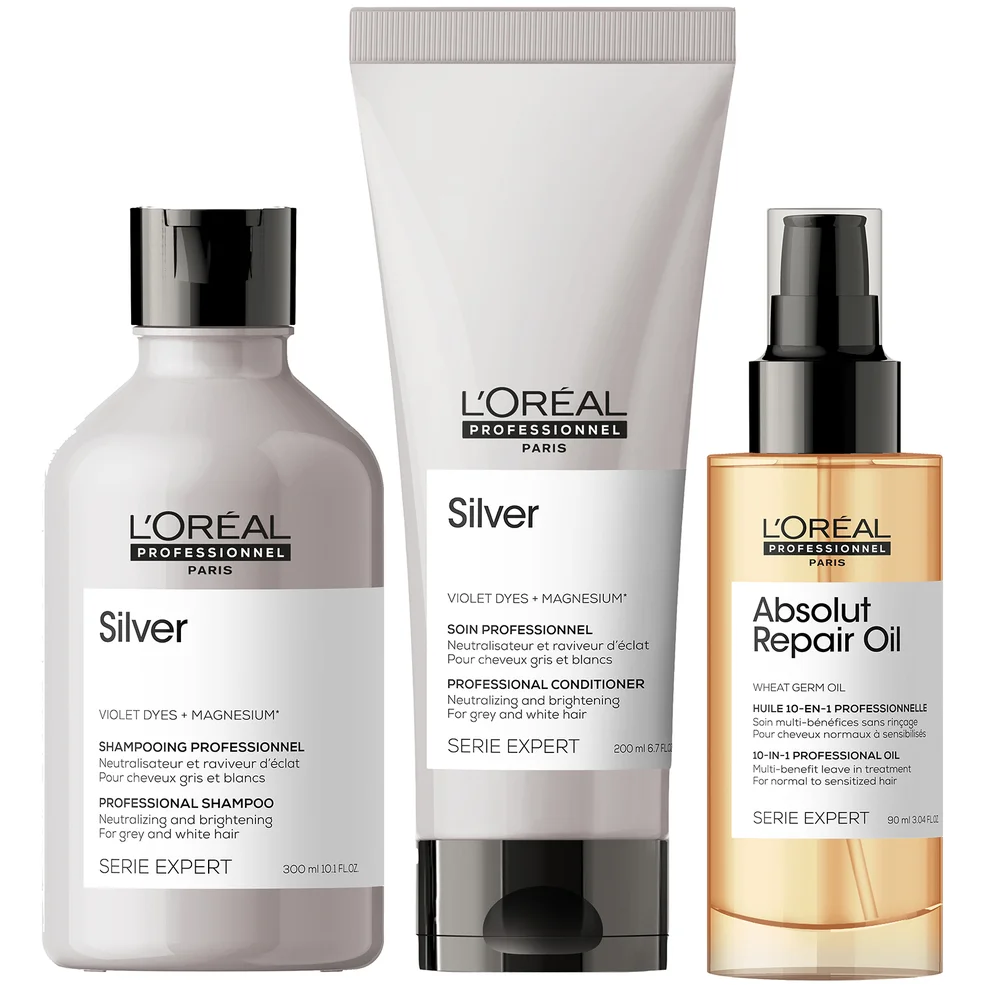 L'Oréal Professionnel Silver Shampoo, Conditioner and Oil Trio Zdjęcie 1