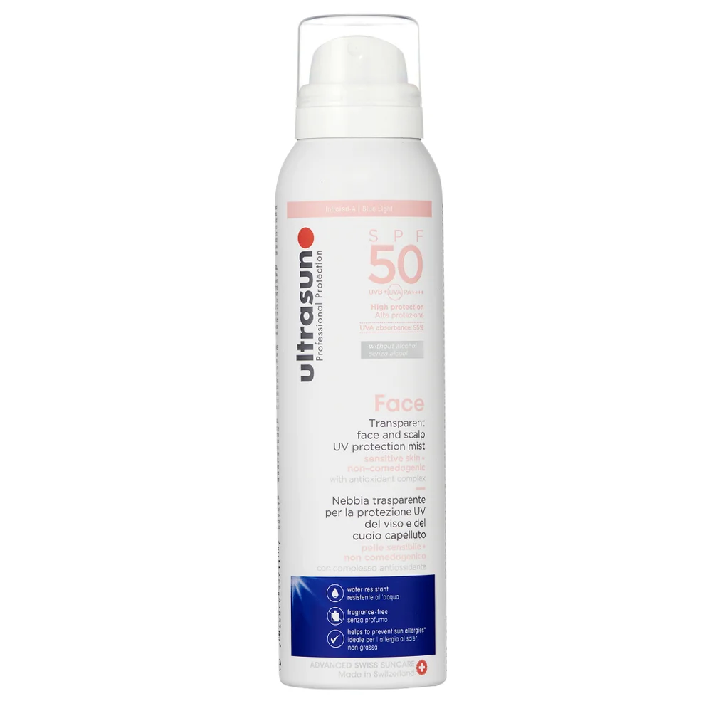 Ultrasun UV Face and Scalp Mist SPF50 mgiełka z filtrem do twarzy i skóry głowy 150 ml Zdjęcie 1
