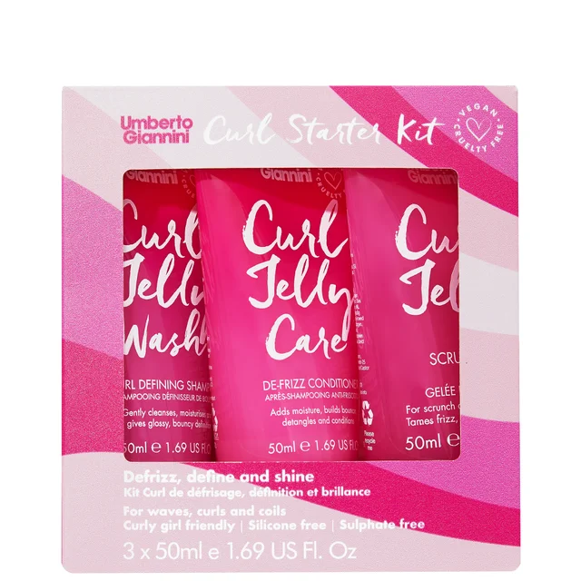 Umberto Giannini Curl Starter Kit zestaw startowy do włosów kręconych 3 x 50 ml