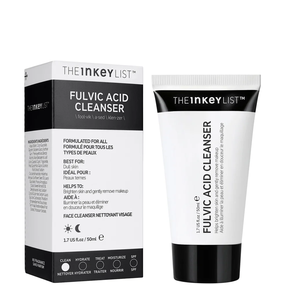 The INKEY List Mini Fulvic Acid Cleanser preparat oczyszczający na bazie kwasów 50 ml Zdjęcie 1
