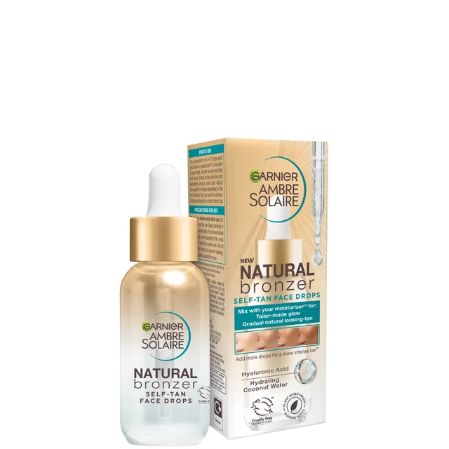 Garnier Ambre Solaire Natural Bronzer Self-Tan Face Drops samoopalacz w płynie do twarzy 30 ml