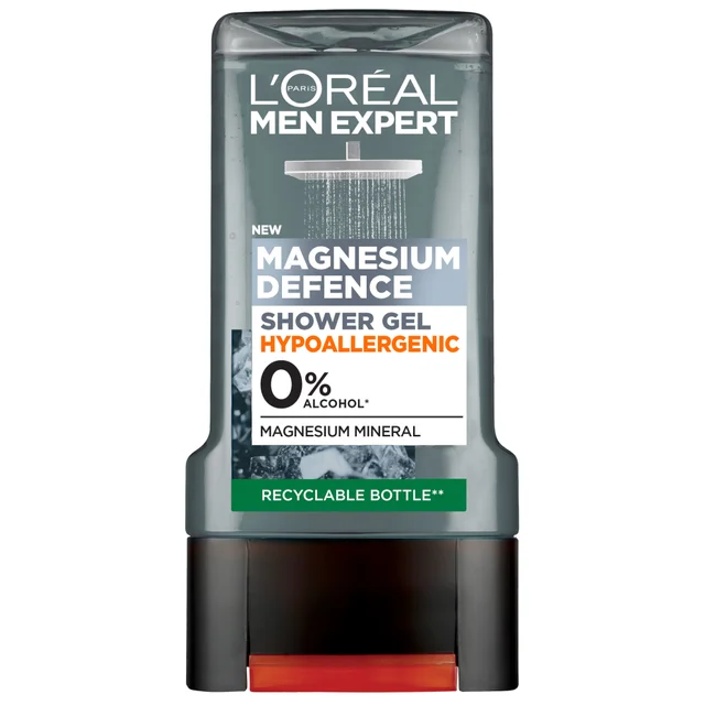 L'Oréal Paris Men Expert Magnesium Defence Hypoallergenic Shower Gel for Sensitive Skin żel pod prysznic 300 ml