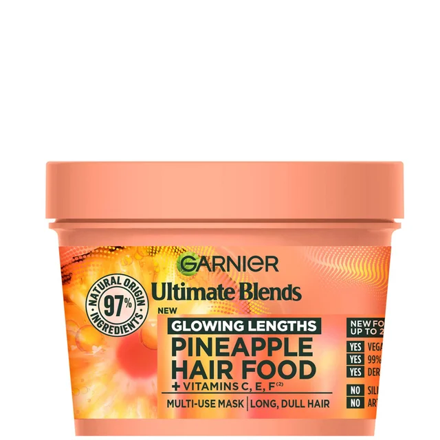 Garnier Ultimate Blends Glowing Lengths Pineapple and Amla Hair Food 3-in-1 Hair Mask Treatment maseczka na włosy 400 ml
