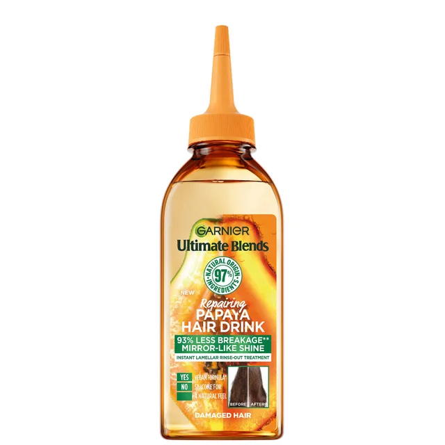 Garnier Ultimate Blends Repairing Papaya Hair Drink Liquid Conditioner for Dry Hair naprawcza odżywka do włosów suchych 200 ml