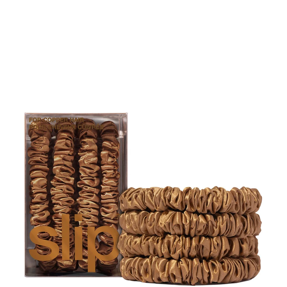 Slip Pure Silk Skinny Scrunchies - Copper Zdjęcie 1