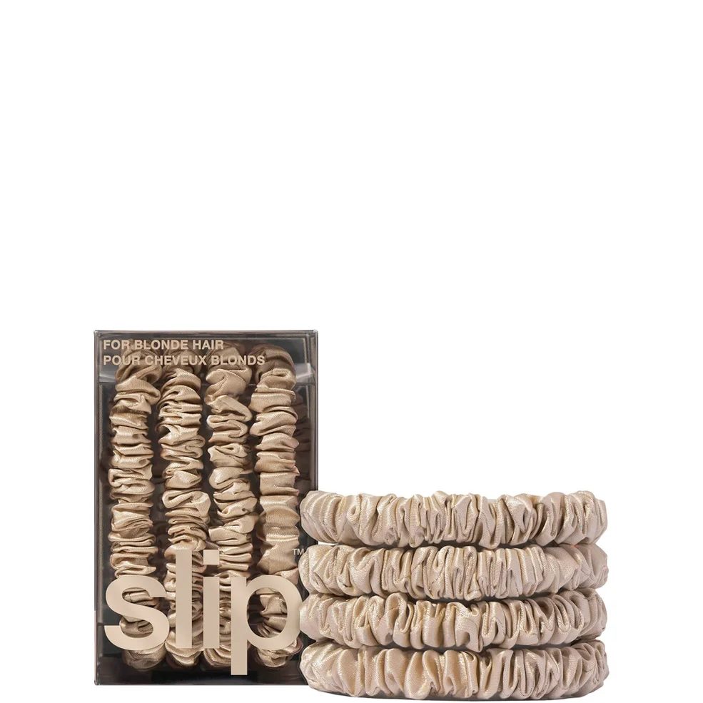 Slip Pure Silk Skinny Scrunchies - Blonde Zdjęcie 1
