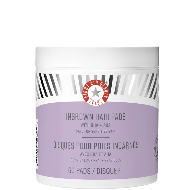 First Aid Beauty BHA and AHA Ingrown Hair Pads płatki do usuwania wrastających włosków (60 sztuk)