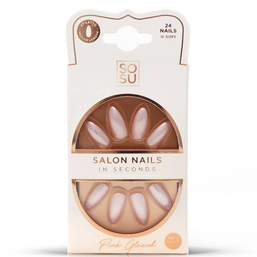 SOSU Cosmetics Glazed False Nails - Pink Zdjęcie 1