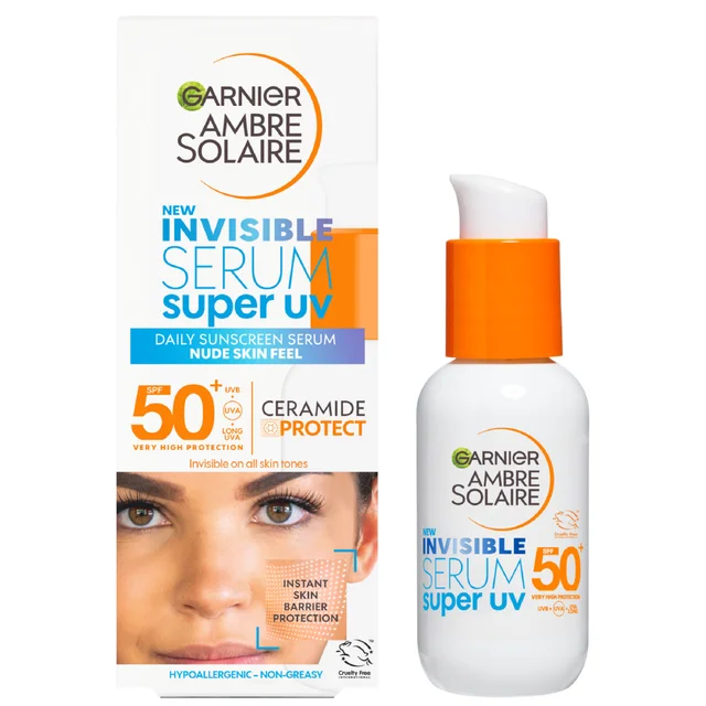 Garnier Ambre Solaire SPF 50+ Super UV Invisible Face Serum przeciwsłoneczny preparat do twarzy 30 ml