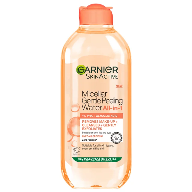 Garnier Micellar Gentle Peeling Water All-in-1 1% PHA and Glycolic Acid delikatna woda peelingująca 400 ml