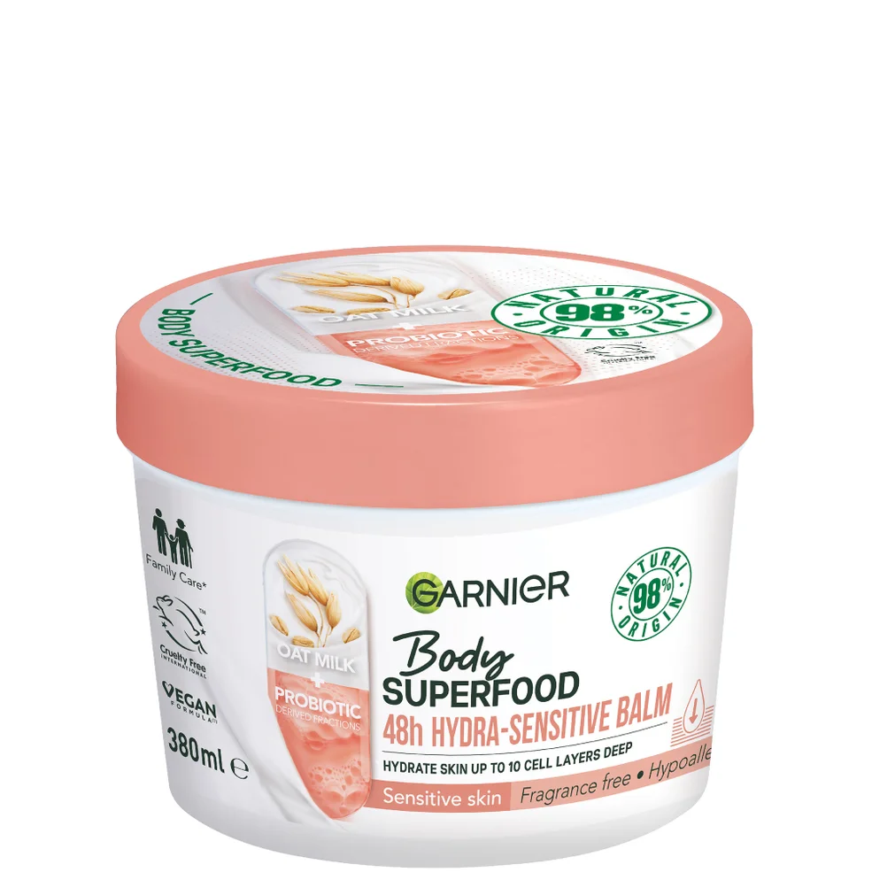 Garnier Body Superfood Hydra Sensitive Body Cream Oat Milk and Probiotic Derived Fractions 380ml Zdjęcie 1