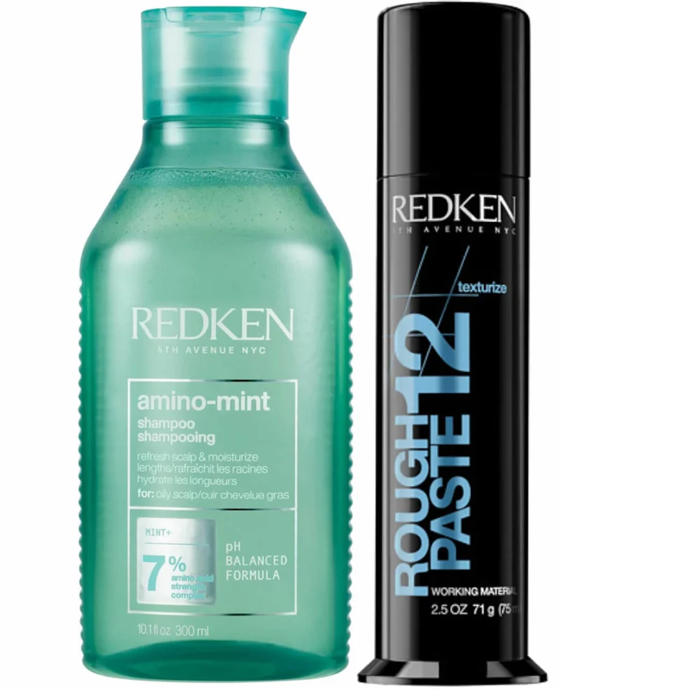 Redken Amino Mint for Oily Scalps and Hair Styling Texture Paste Bundle Zdjęcie 1