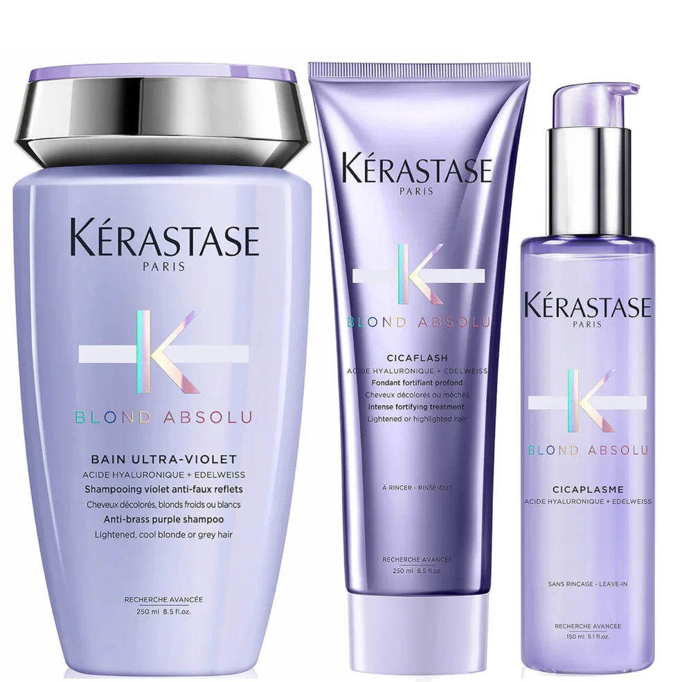 Kérastase Blond Absolu Ultraviolet Shampoo, Conditioner and Treatment Routine for Brightening Blonde Hair Zdjęcie 1