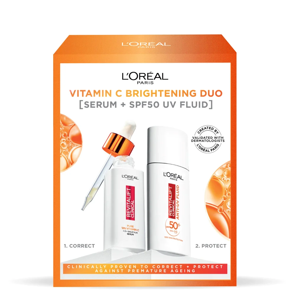 L'Oréal Paris Revitalift Pure Vitamin C Serum and SPF 50+ Invisible Fluid Face Duo serum z witaminą C i fluid do twarzy Zdjęcie 1