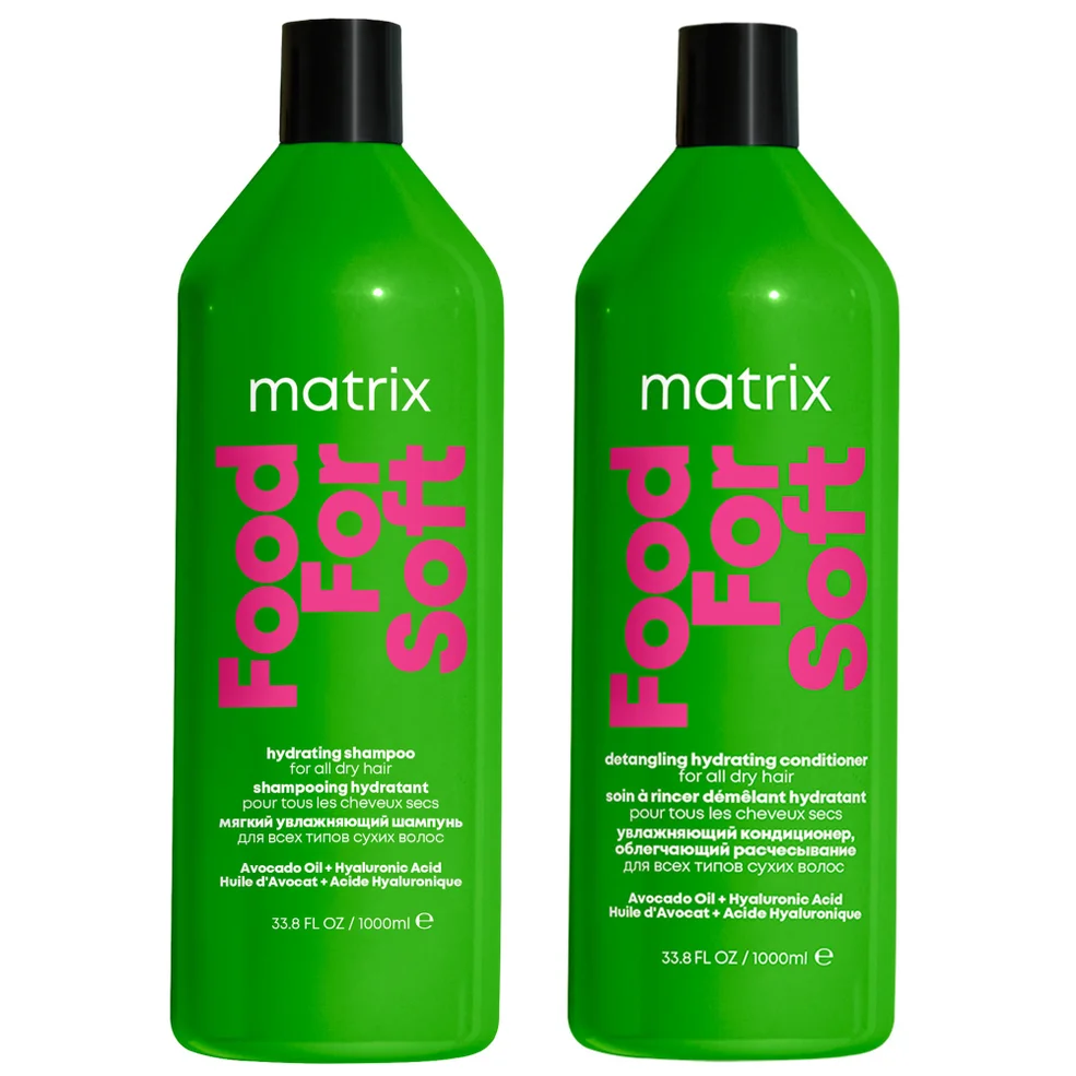 Matrix Food for Soft Hydrating 1000ml Shampoo and Conditioner with Avocado Oil and Hyaluronic Acid for Dry Hair Duo Zdjęcie 1
