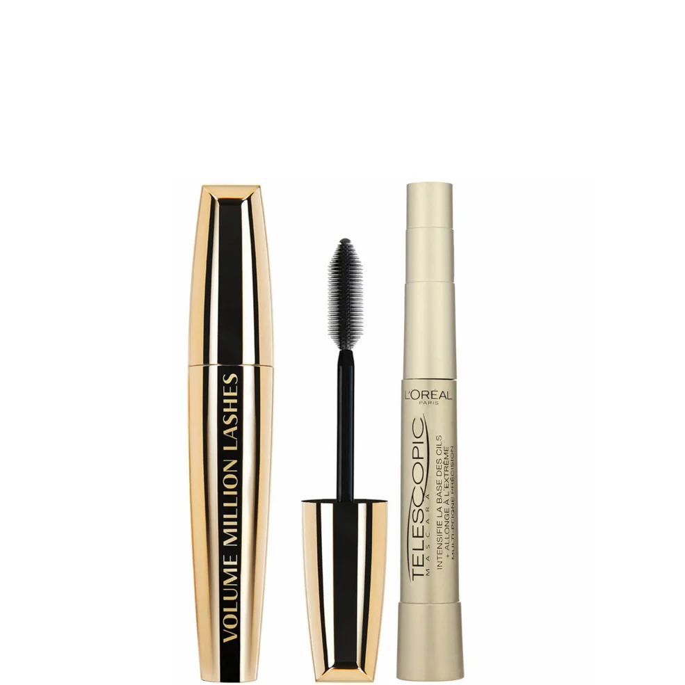 L'Oréal Paris Telescopic Mascara for More Length and Volume and Million Lashes Volume Mascara Bundle Zdjęcie 1