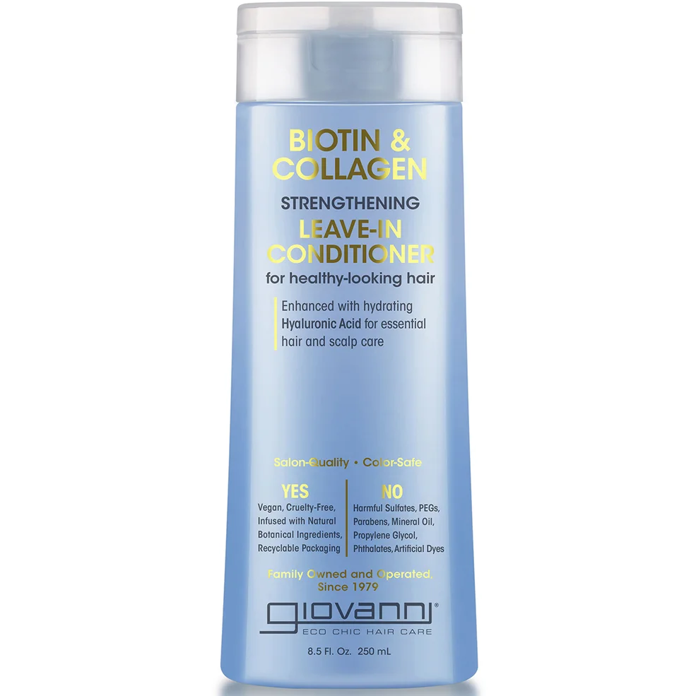 Giovanni Biotin & Collagen Strength Leave-in Conditioner wzmacniająca odżywka bez spłukiwania z biotyną i kolagenem 250 ml Zdjęcie 1