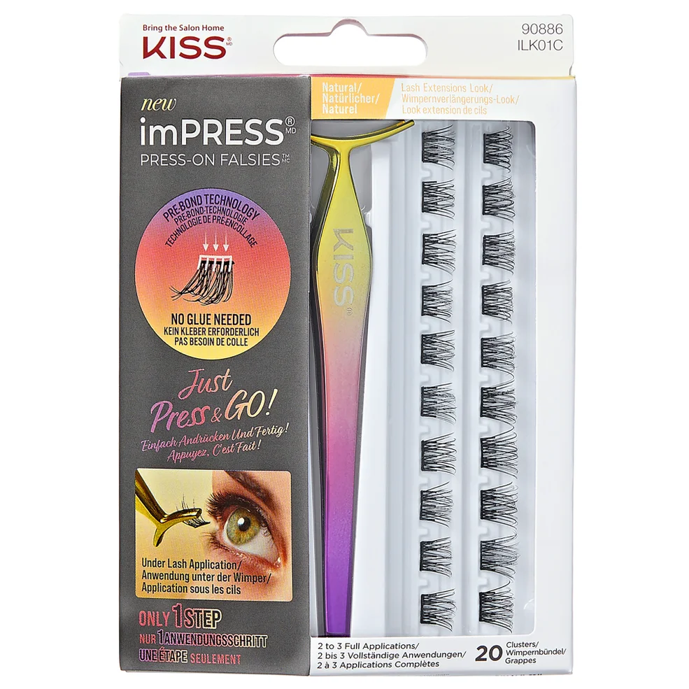 Kiss imPRESS Falsies Press-on False Lash Kit zestaw sztucznych rzęs mocowanych na docisk – naturalne Zdjęcie 1