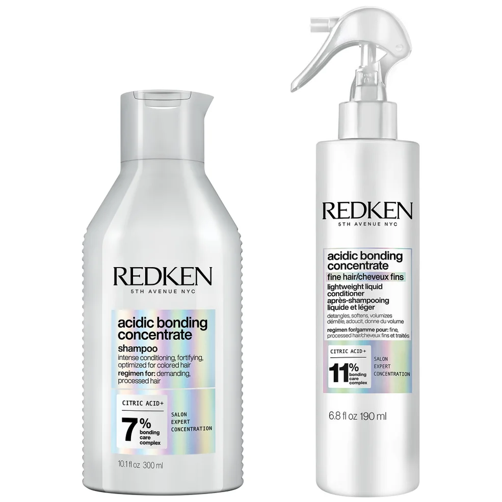 Redken Acidic Bonding Concentrate Shampoo and Lightweight Liquid Conditioner Bond Repair Bundle for Fine Hair Zdjęcie 1