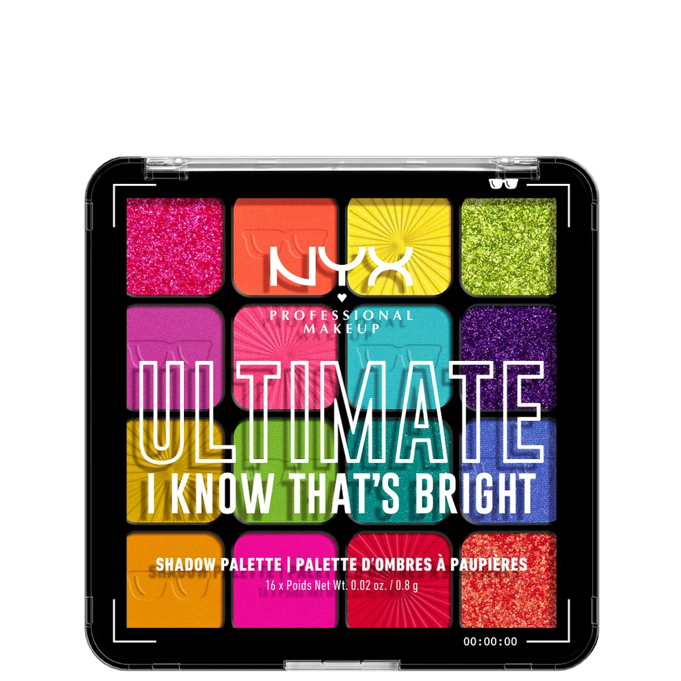 NYX Professional Makeup Ultimate Shadow Palette Vegan 16-Pan - I Know That's Bright Zdjęcie 1