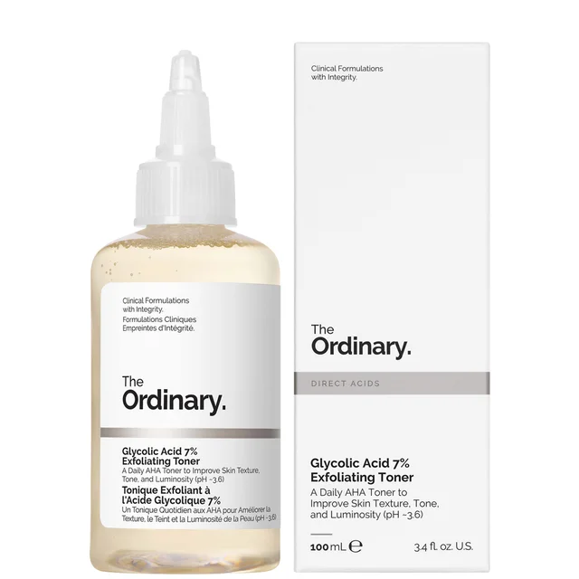 The Ordinary Glycolic Acid 7% Exfoliating Toner tonik złuszczający z kwasem glikolowym 100 ml
