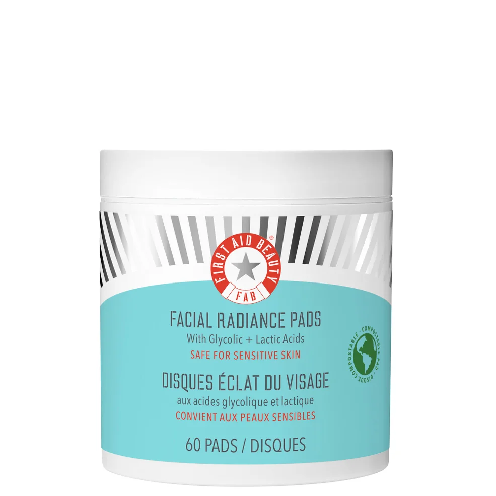 First Aid Beauty Facial Radiance Pads with Glycolic and Lactic Acids waciki do twarzy z kwasem glikolowym i mlekowym Zdjęcie 1