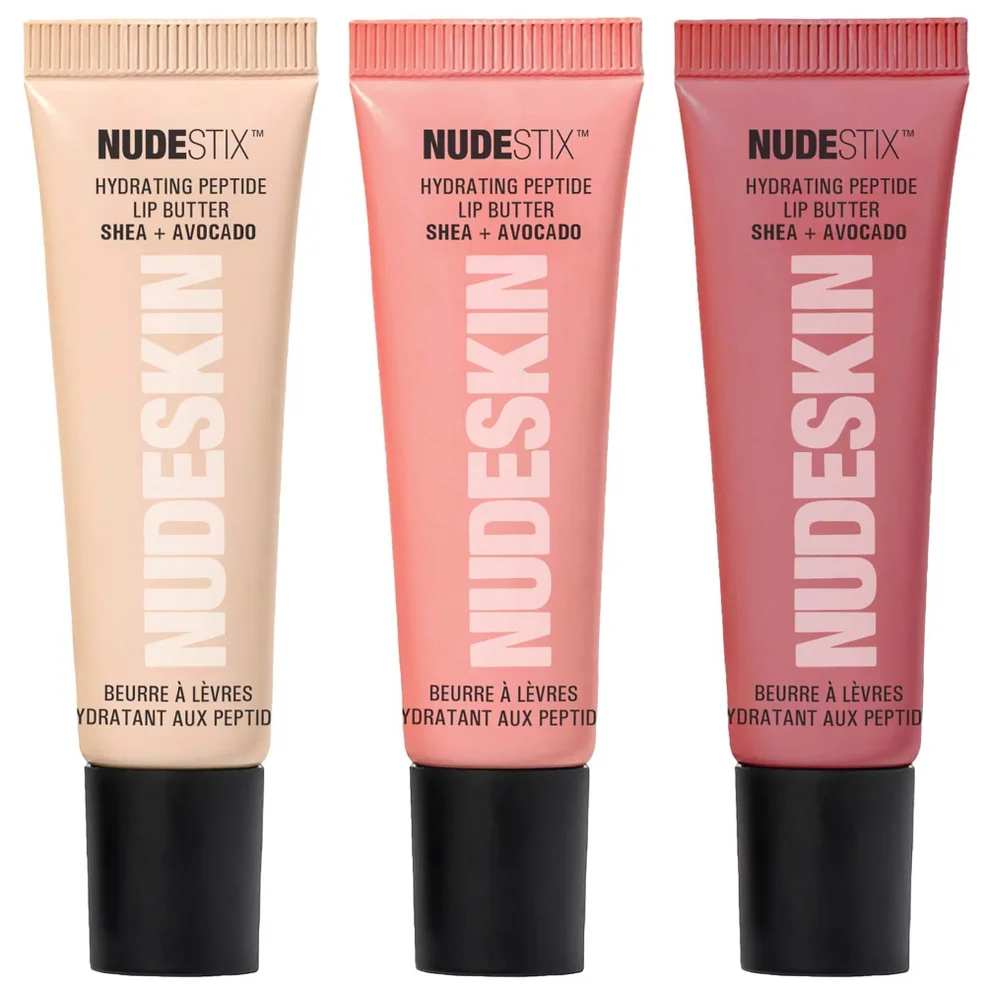 NUDESTIX Hydrating Peptide Lip Butter 3pc Set zestaw 3 nawadniających masełek do ust Zdjęcie 1