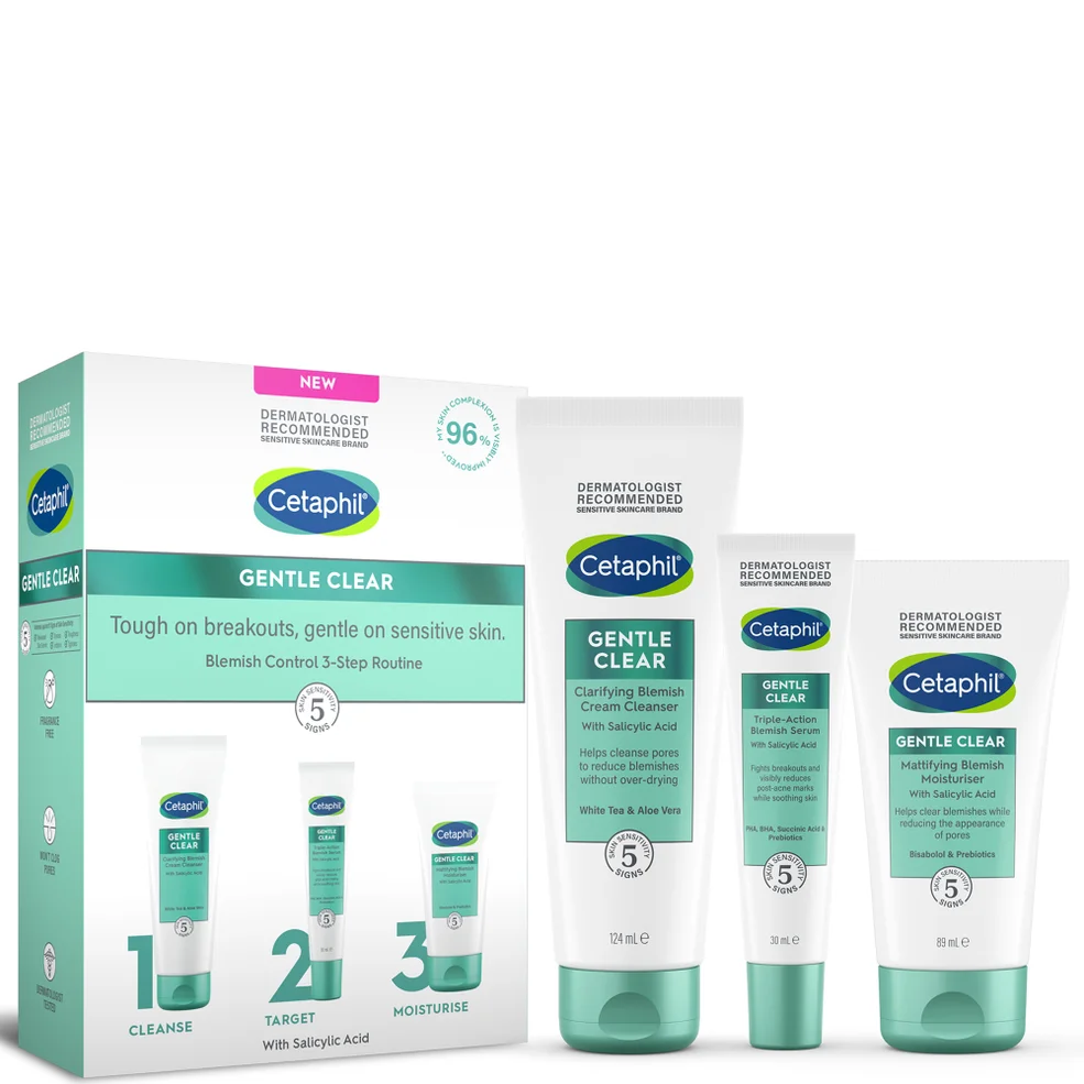 Cetaphil Gentle Clear Blemish Control 3-Step Routine Kit zestaw produktów przeciw niedoskonałościom skóry Zdjęcie 1