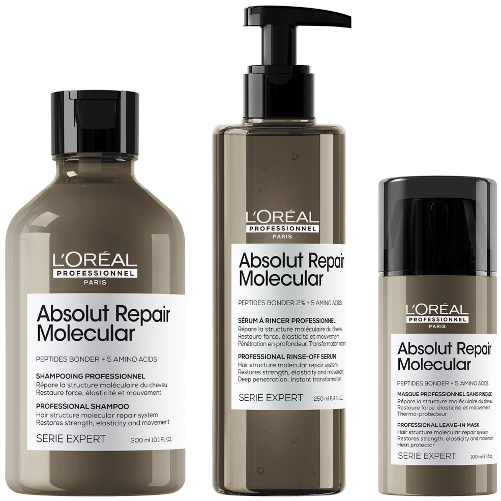 L'Oréal Professionnel Serie Expert Absolut Repair Molecular Shampoo, Rinse-off Serum and Mask Routine for Damaged Hair Zdjęcie 1