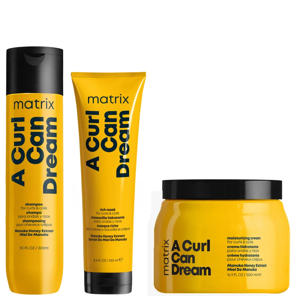 Matrix A Curl Can Dream Manuka Honey Infused Shampoo, Mask and Leave-in Cream Routine for Curls and Coils Zdjęcie 1