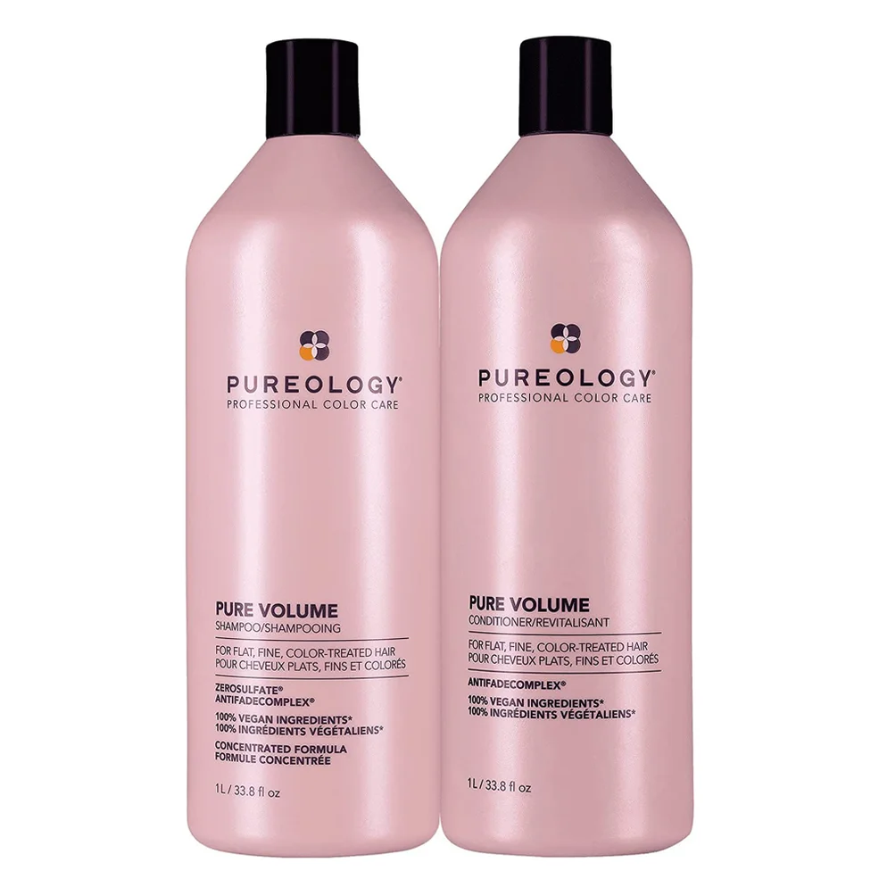 Pureology Pure Volume Shampoo and Conditioner Routine For Flat, Fine, Colour Treated Hair 1000ml Zdjęcie 1